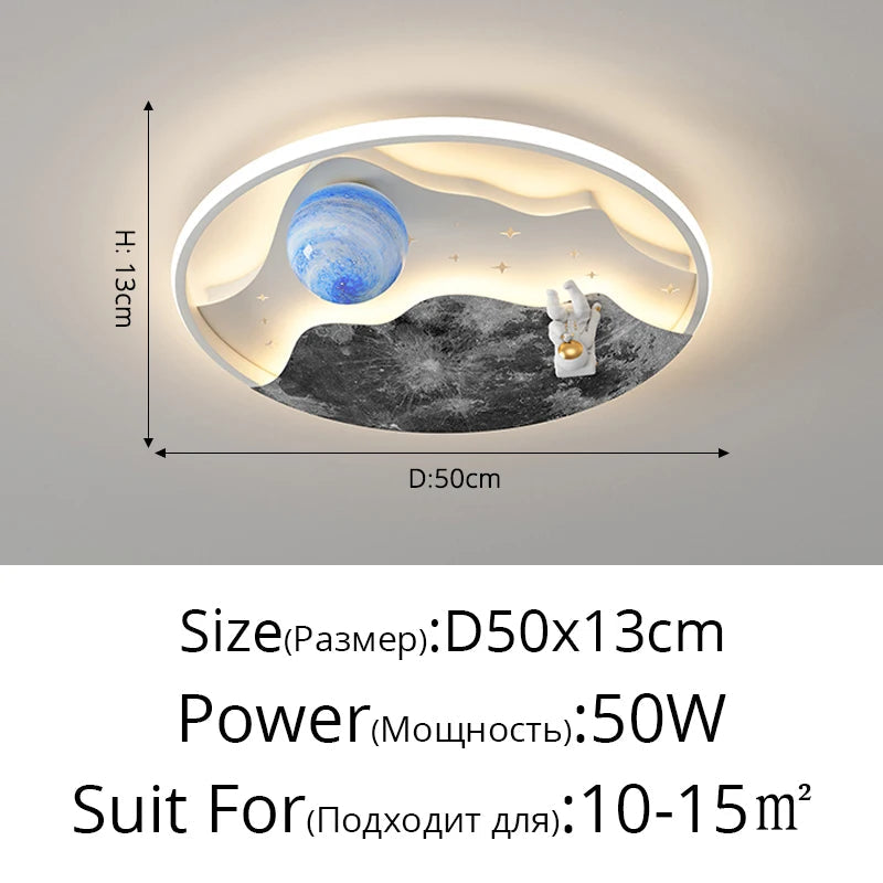 lustre astronaute créatif pour décoration intérieure lumineuse