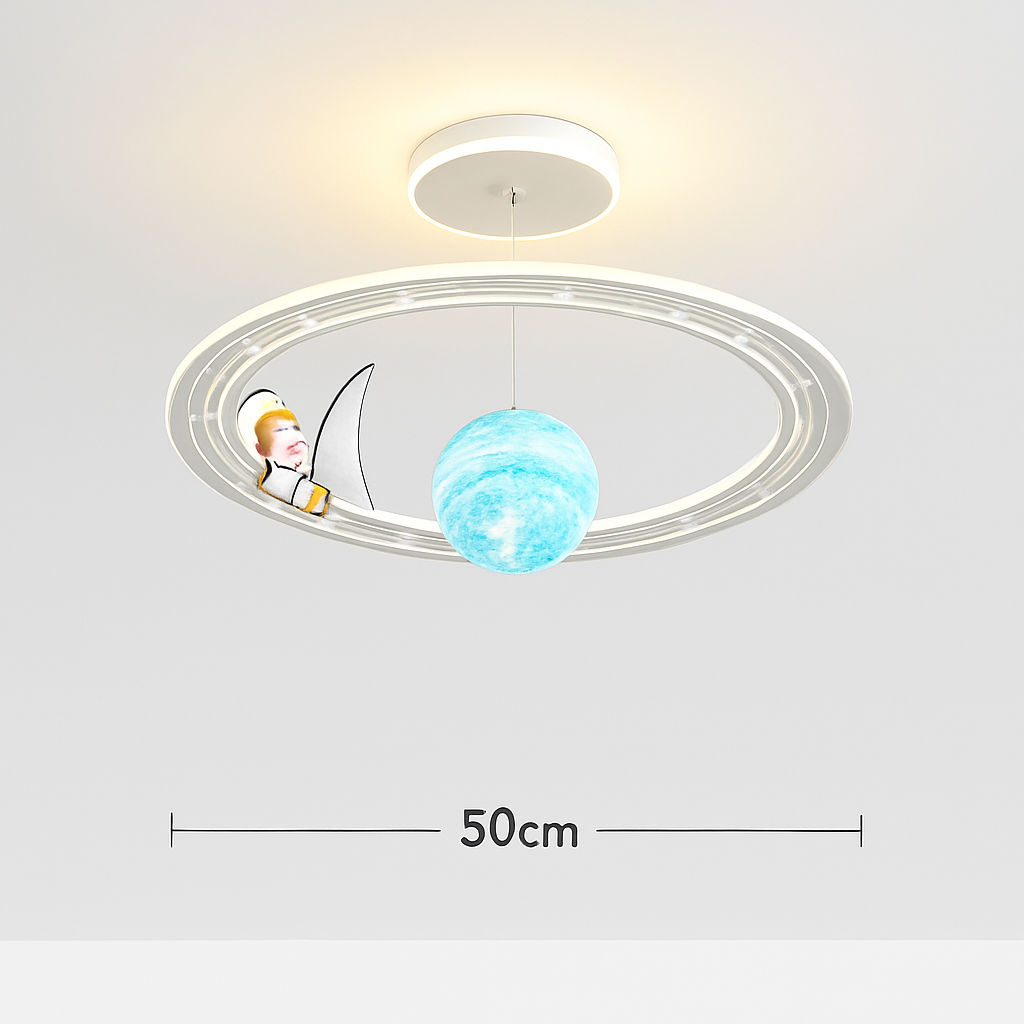 lustre astronaute décoration créative chambre enfants dessin animé
