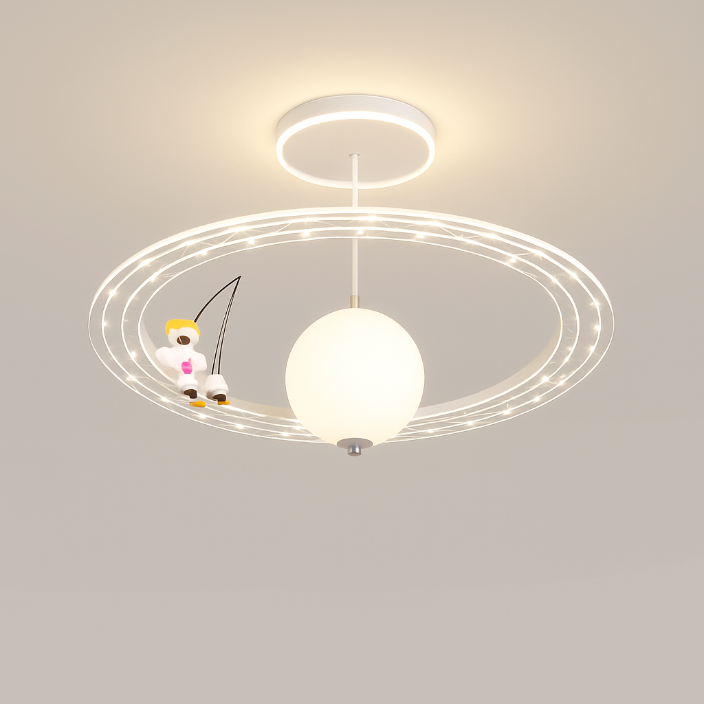 lustre astronaute décoration créative chambre enfants dessin animé