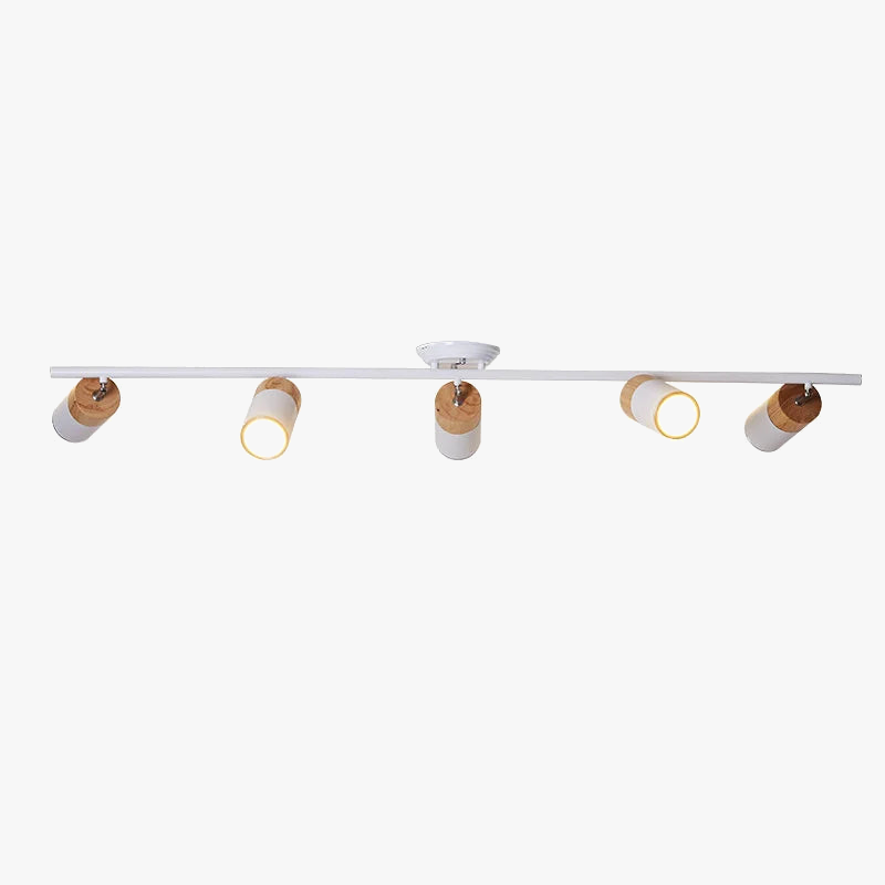 lustre à bande led nordique avec spots décoratifs pour intérieur