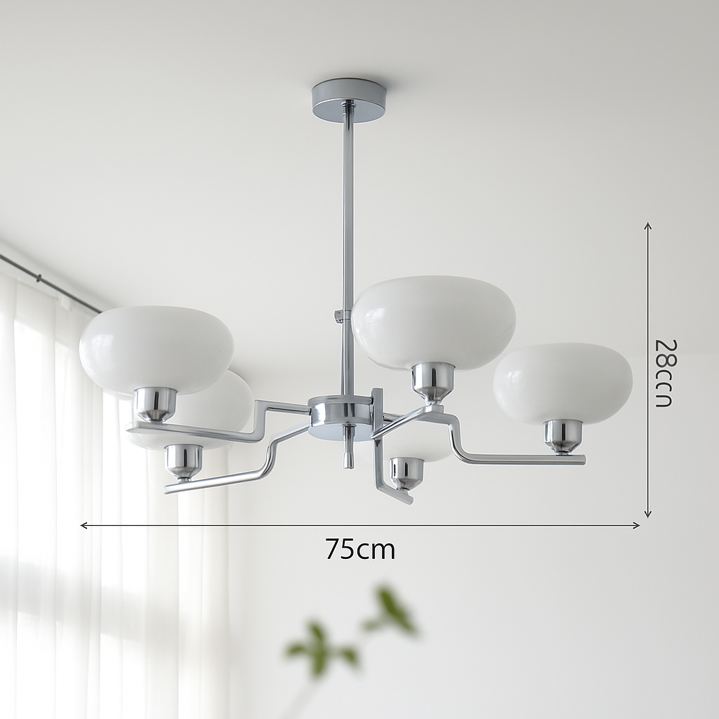 lustre bauhaus abat-jour en verre design art déco moderne