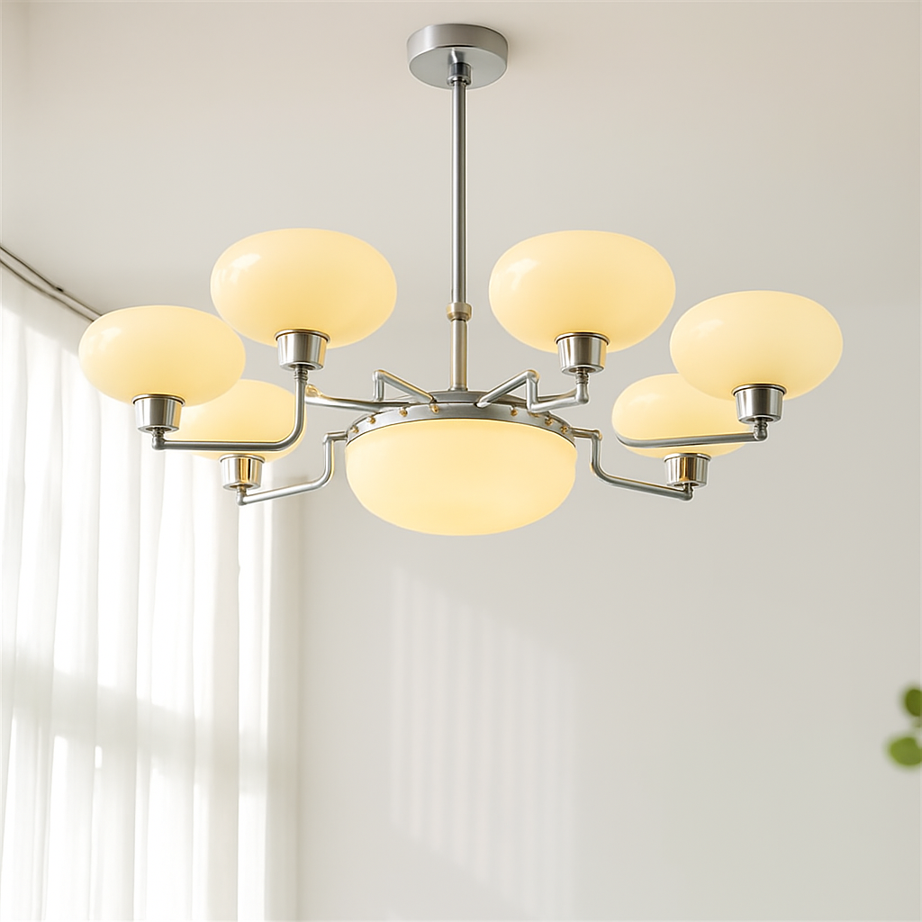 lustre bauhaus abat-jour en verre design art déco moderne