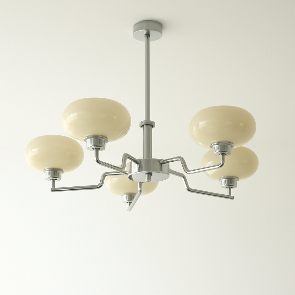 lustre bauhaus abat-jour en verre design art déco moderne