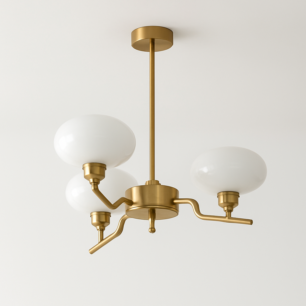 lustre bauhaus abat-jour en verre design art déco moderne
