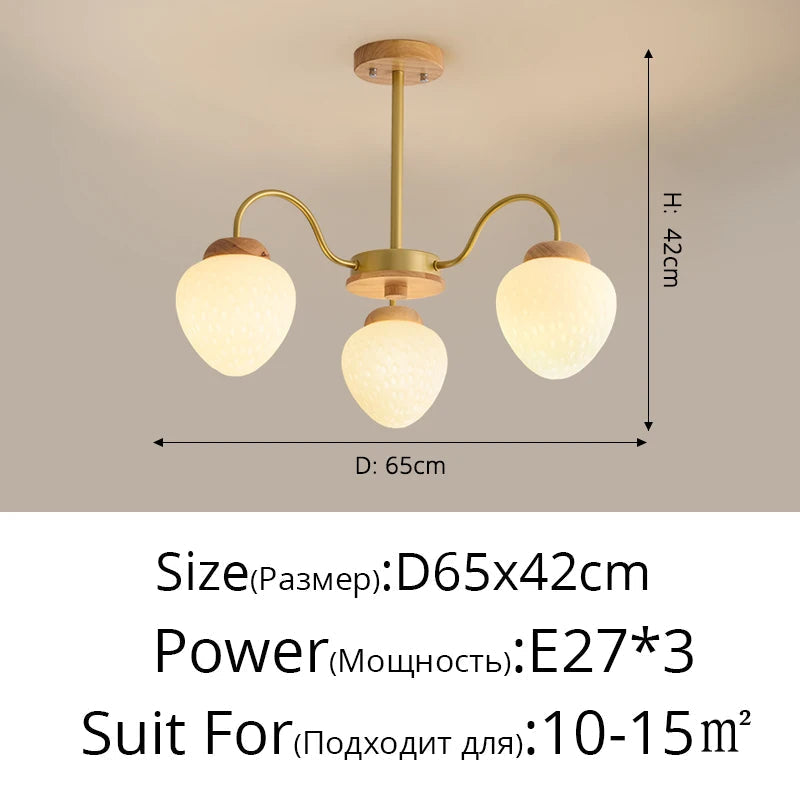 lustre bois simple art créatif pour enfants style français moderne