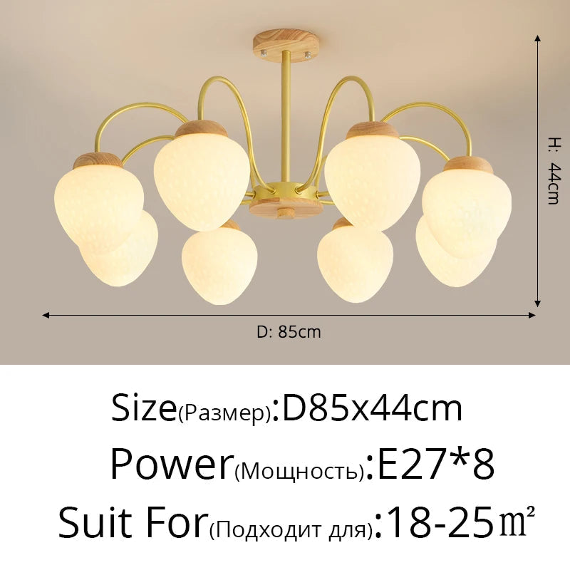 lustre bois simple art créatif pour enfants style français moderne