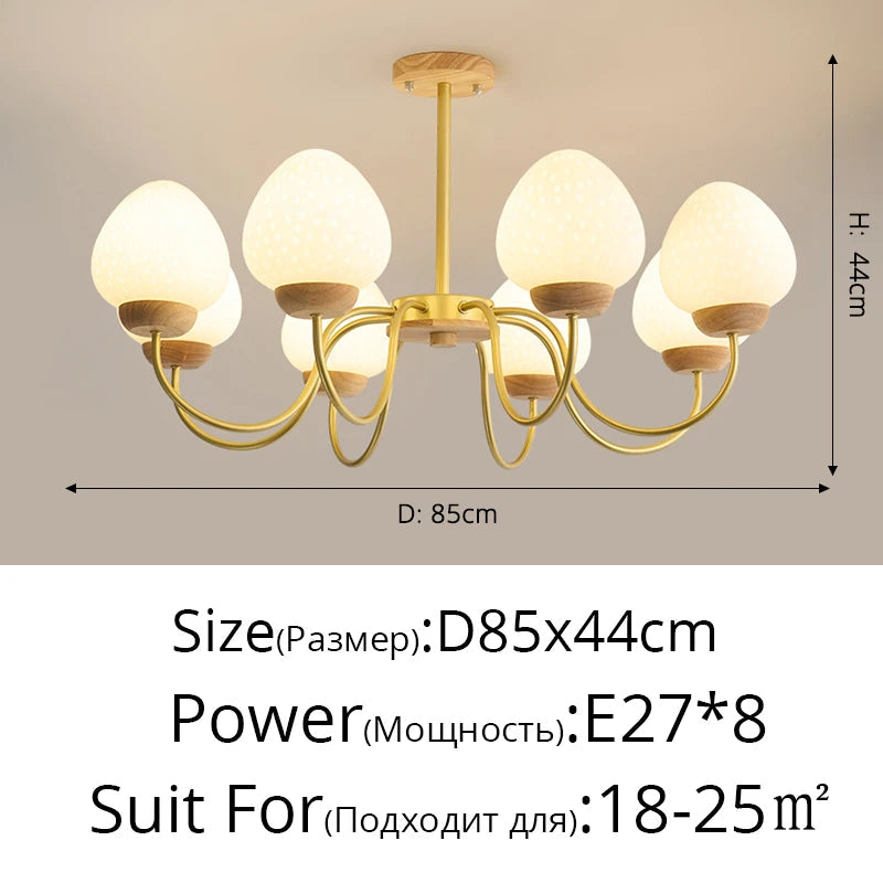 lustre bois simple art créatif pour enfants style français moderne