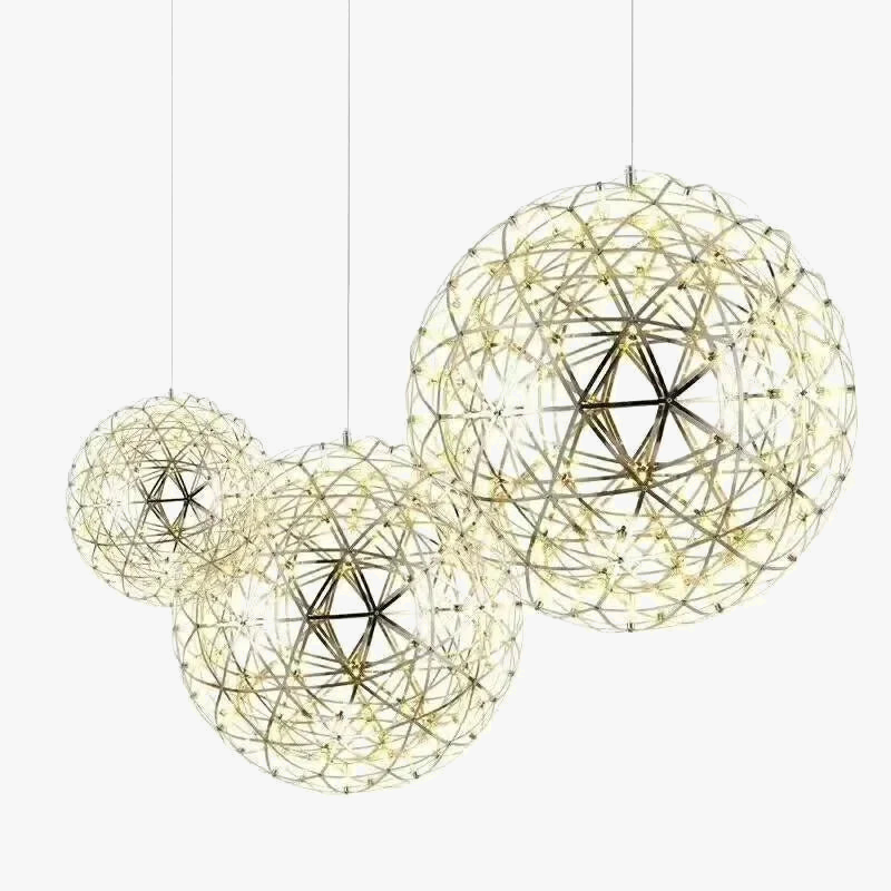lustre boule d'étincelle led créatif style nordique décoratif étoile
