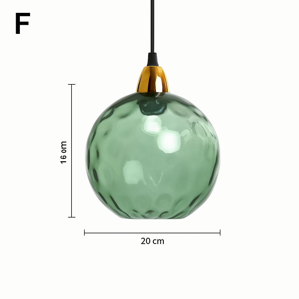 lustre boule de verre moderne grain d'eau luminaire suspendu nordique