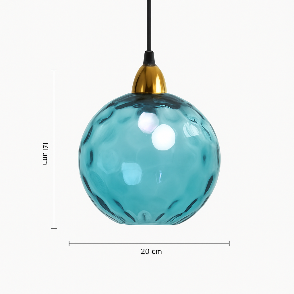 lustre boule de verre moderne grain d'eau luminaire suspendu nordique
