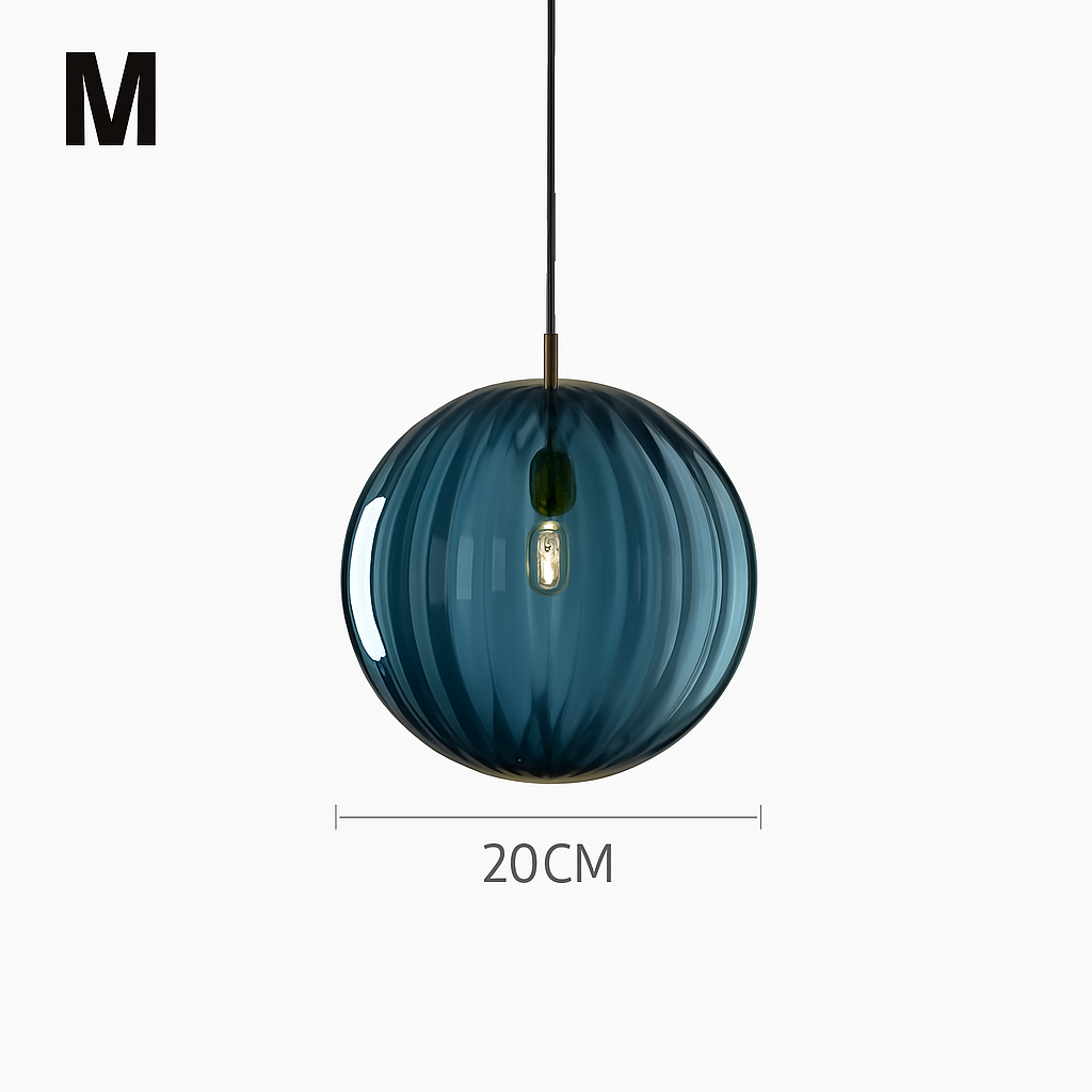 lustre boule de verre moderne grain d'eau luminaire suspendu nordique