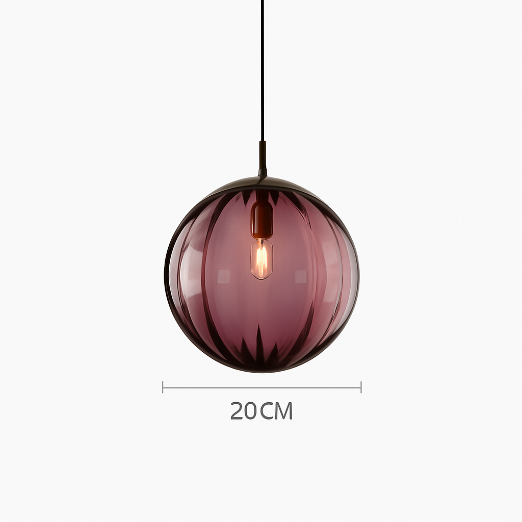 lustre boule de verre moderne grain d'eau luminaire suspendu nordique