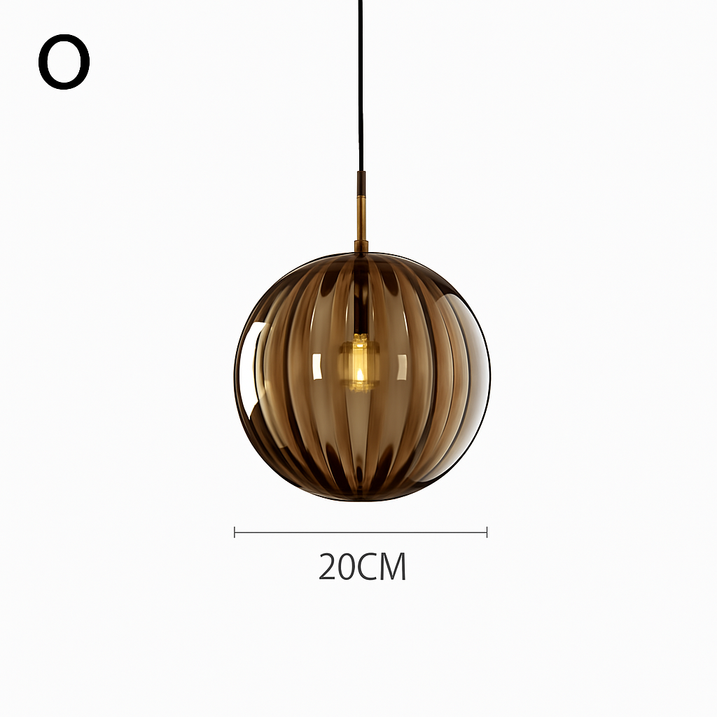 lustre boule de verre moderne grain d'eau luminaire suspendu nordique