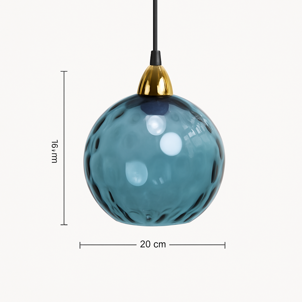 lustre boule de verre moderne grain d'eau luminaire suspendu nordique