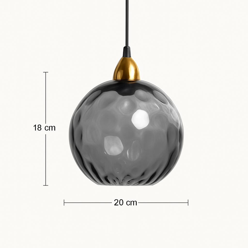 lustre boule de verre moderne grain d'eau luminaire suspendu nordique
