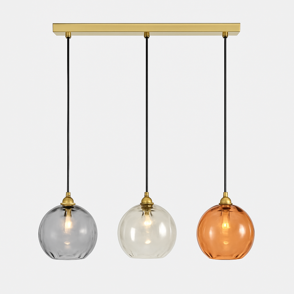 lustre boule de verre moderne grain d'eau luminaire suspendu nordique