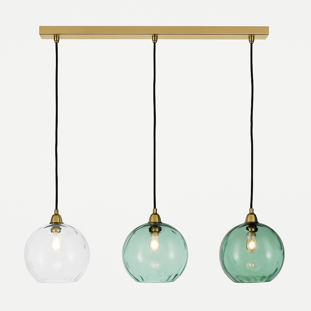 lustre boule de verre moderne grain d'eau luminaire suspendu nordique