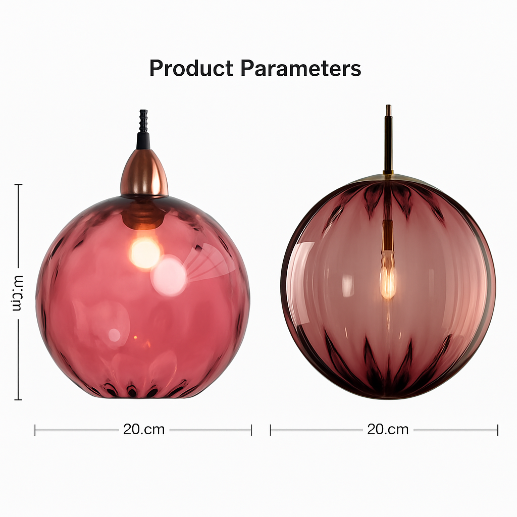 lustre boule de verre moderne grain d'eau luminaire suspendu nordique