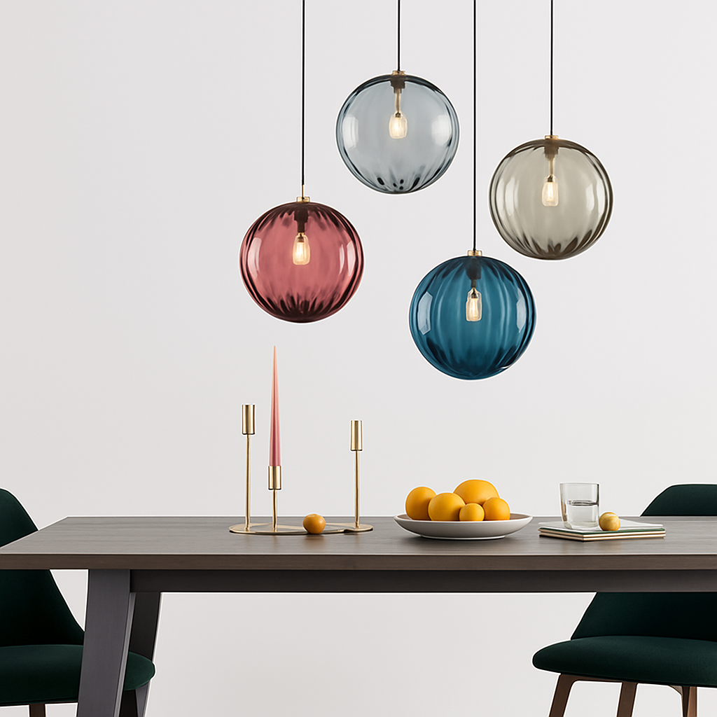 lustre boule de verre moderne grain d'eau luminaire suspendu nordique
