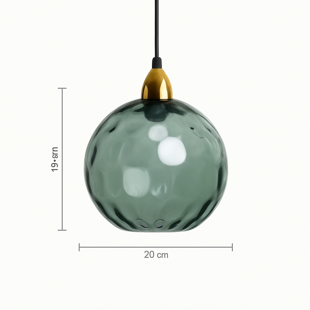 lustre boule de verre moderne grain d'eau luminaire suspendu nordique