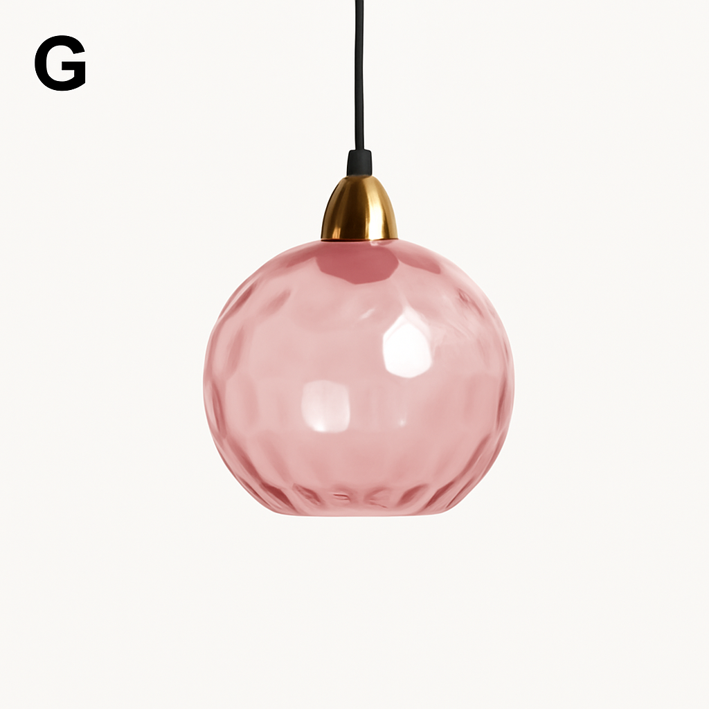 lustre boule de verre moderne grain d'eau luminaire suspendu nordique