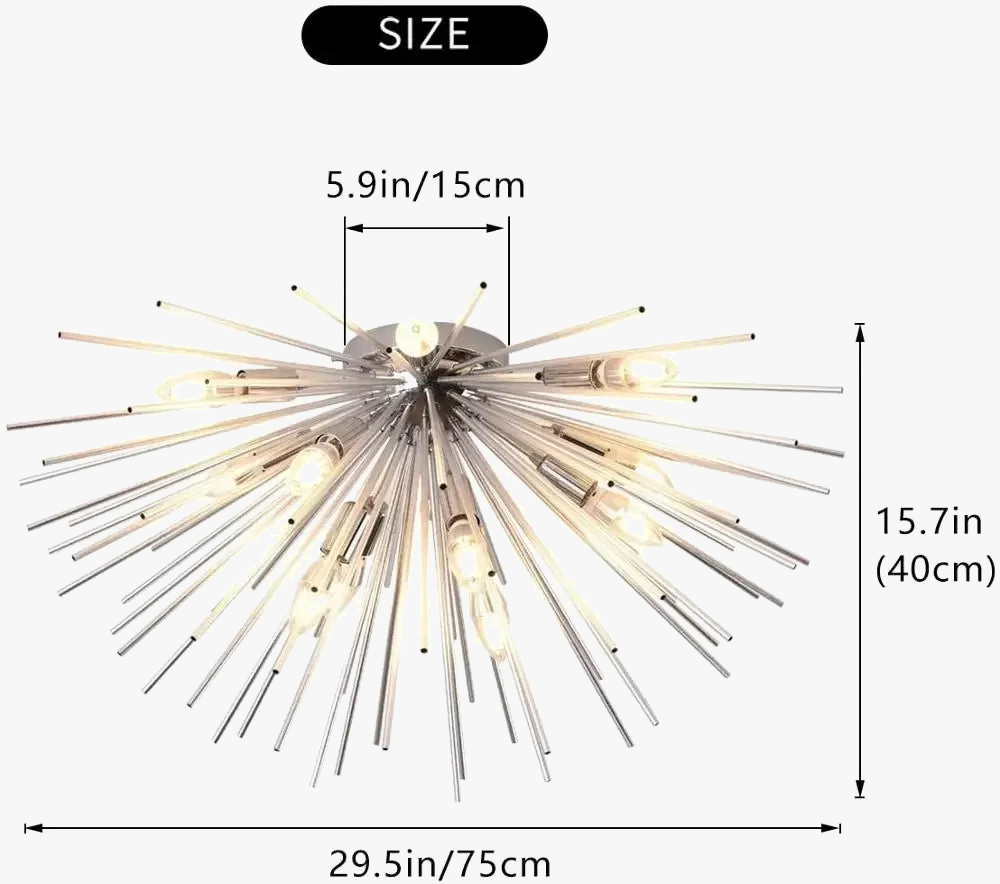 lustre boule hérisson décoration maison style nordique lumineux