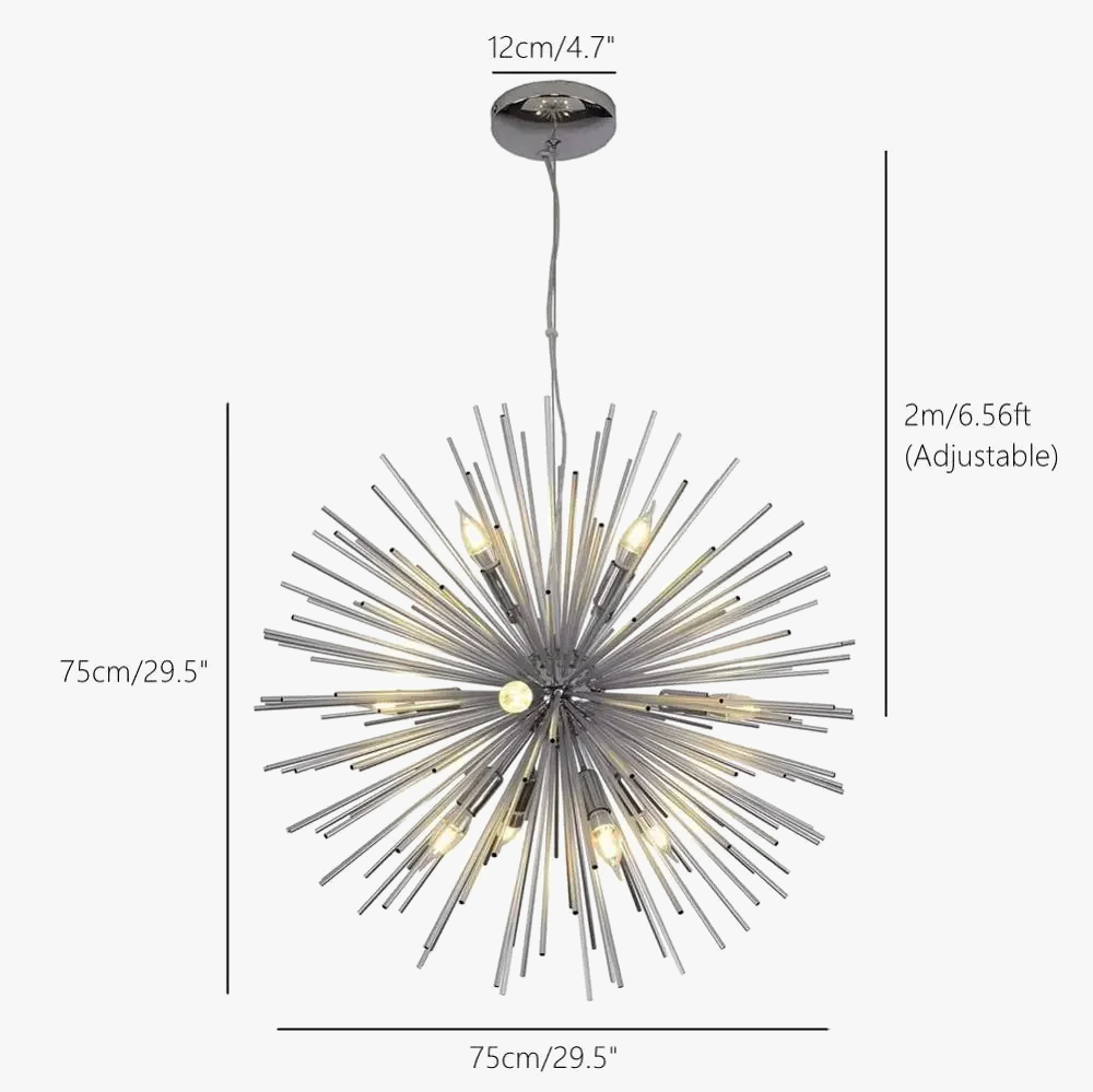 lustre boule hérisson décoration maison style nordique lumineux