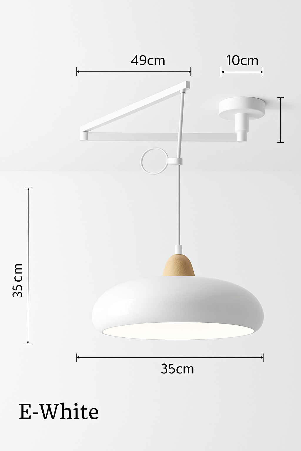 lustre à bras long rotatif réglable moderne pliable et rétractable