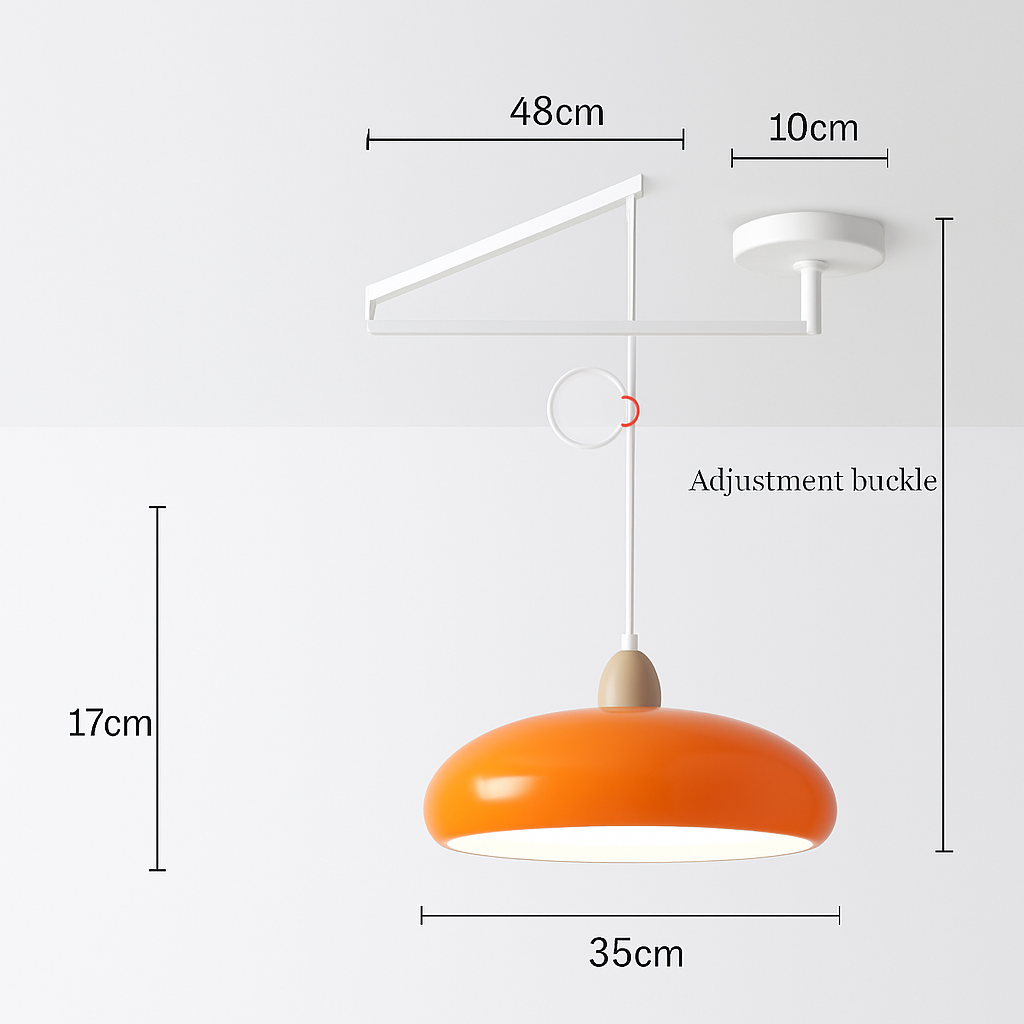 lustre à bras long rotatif réglable moderne pliable et rétractable