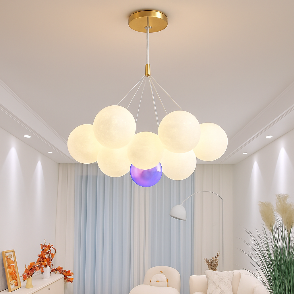 lustre bulle lumière pour salon chambre suspendues