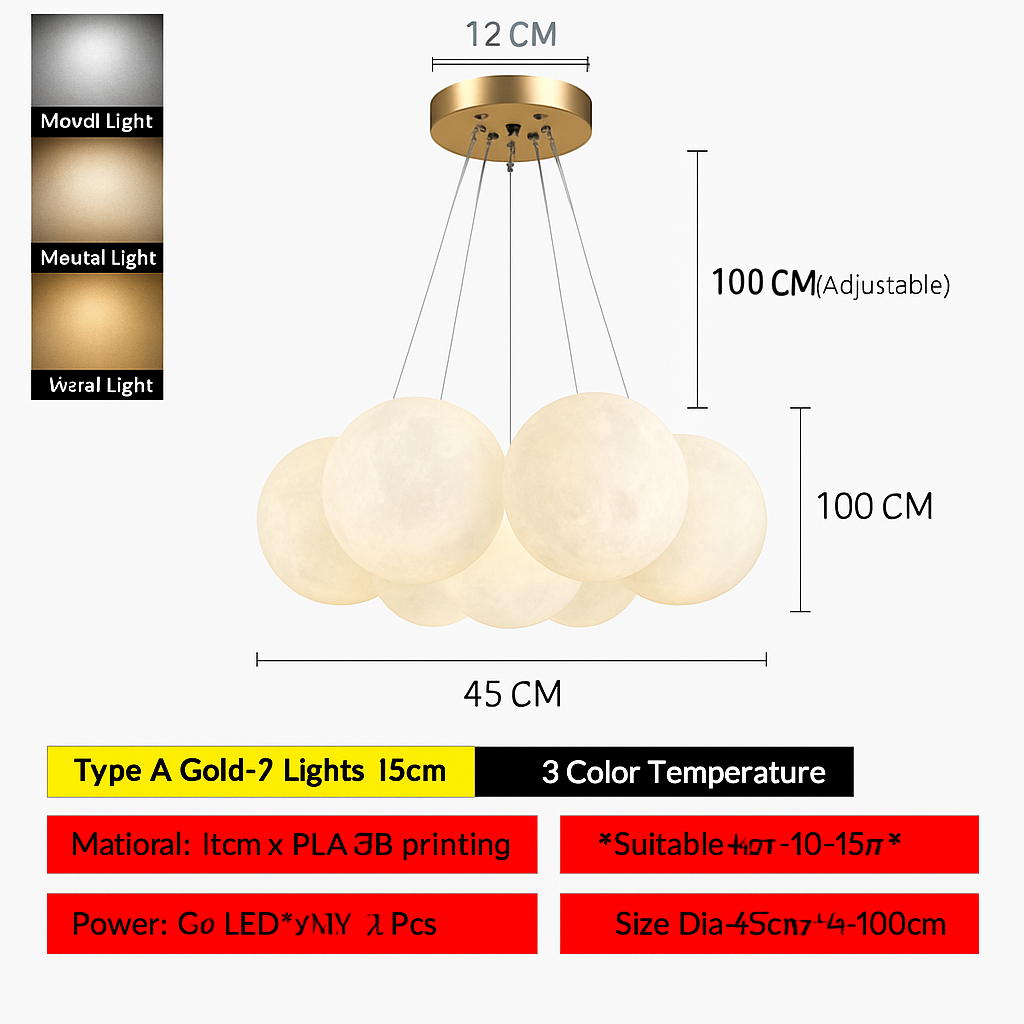 lustre bulle lumière pour salon chambre suspendues