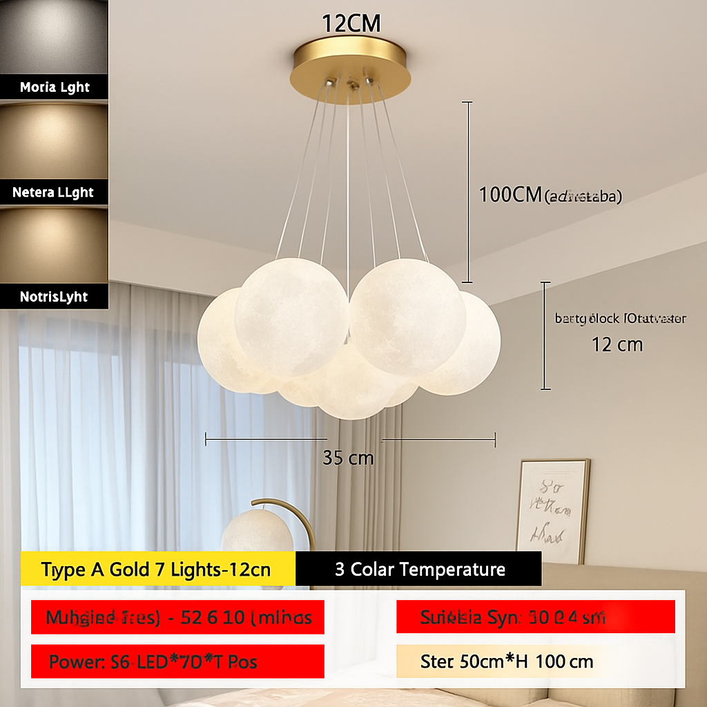 lustre bulle lumière pour salon chambre suspendues