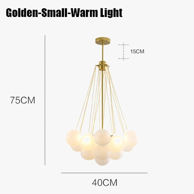 lustre à bulles de verre design nordique pour un intérieur moderne