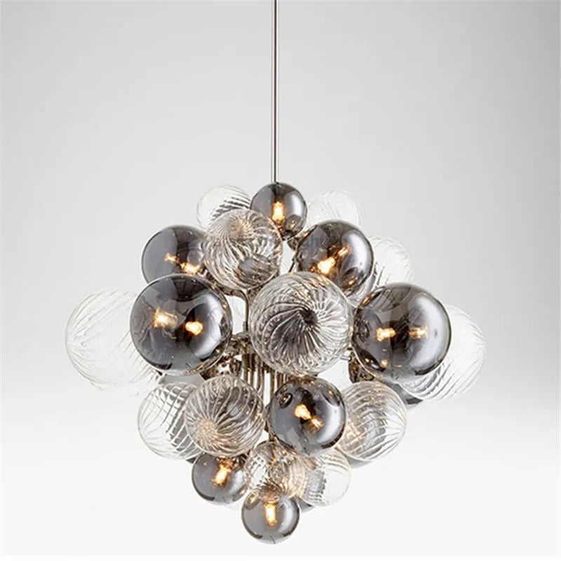 lustre à bulles nordique design créatif pour intérieur élégant