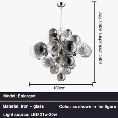 lustre à bulles nordique design créatif pour intérieur élégant