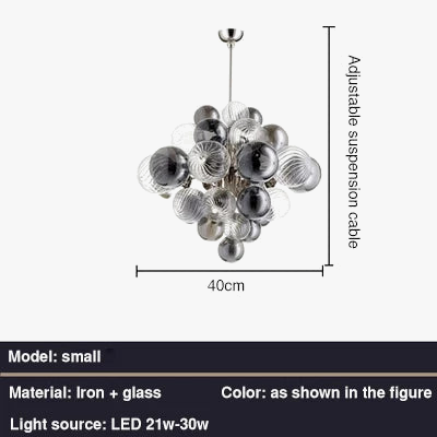 lustre à bulles nordique design créatif pour intérieur élégant