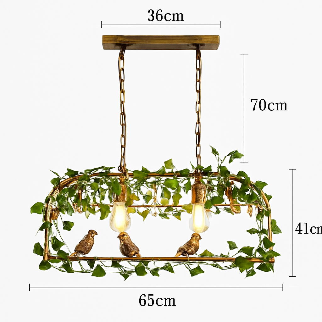 lustre cage à oiseaux style industriel rétro fer forgé décoratif