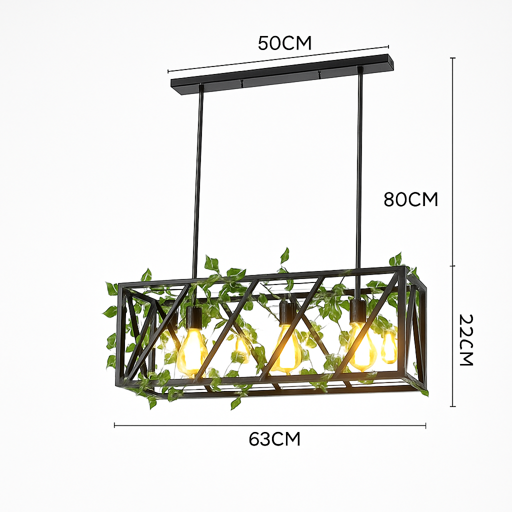 lustre cage à oiseaux style industriel rétro fer forgé décoratif