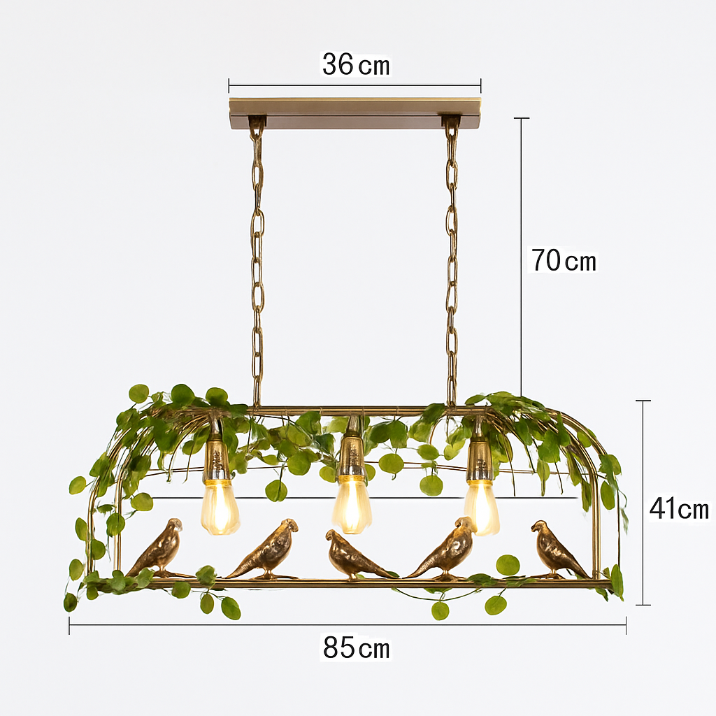 lustre cage à oiseaux style industriel rétro fer forgé décoratif