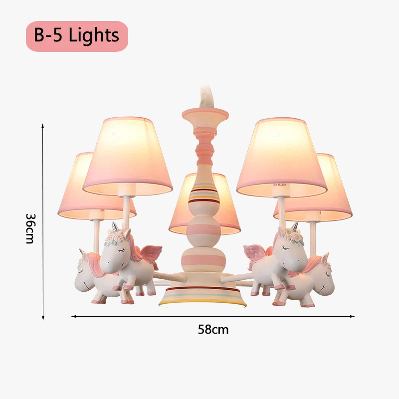 lustre carrousel pour chambre d'enfant moderne et romantique