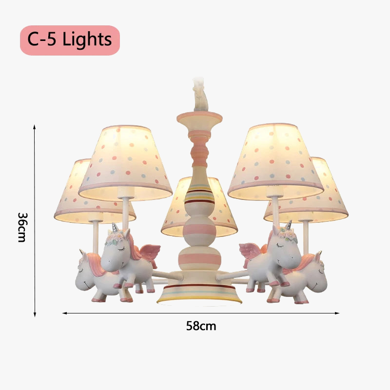 lustre carrousel pour chambre d'enfant moderne et romantique
