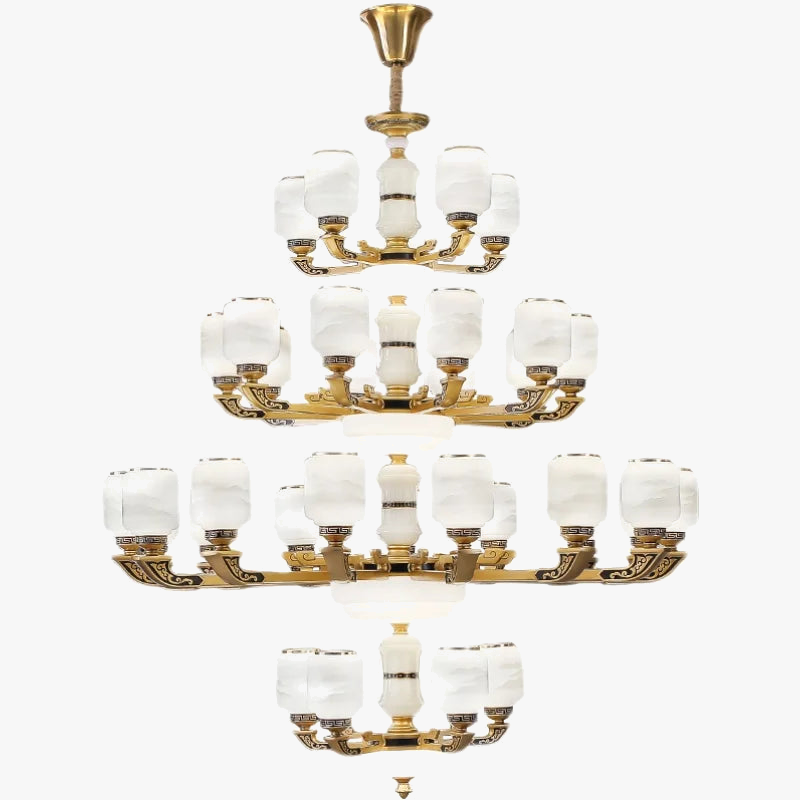 lustre chinois grande taille pour décoration d'intérieur élégant