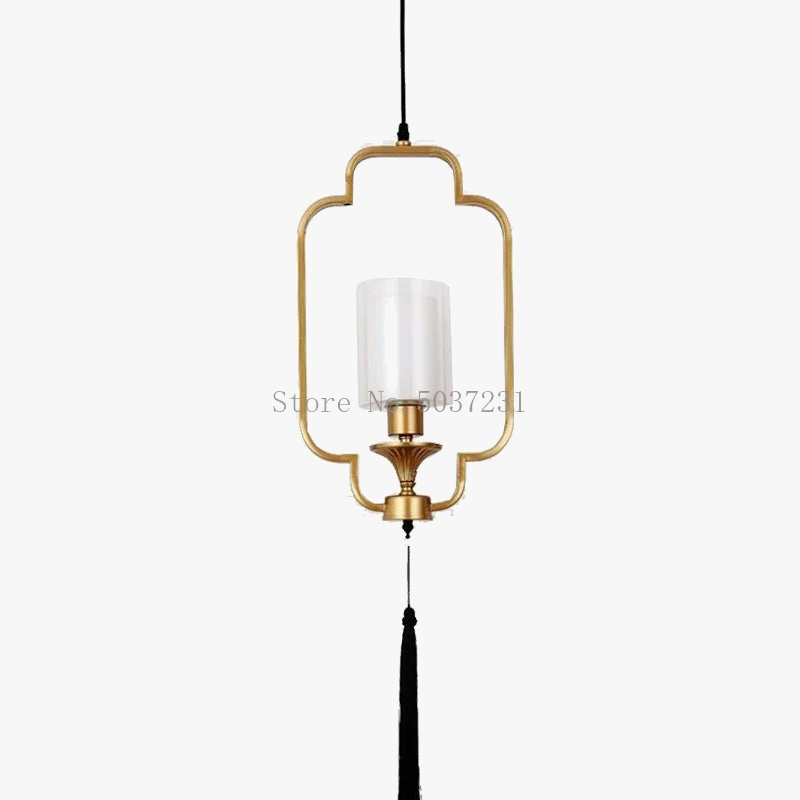 lustre chinois moderne simple avec lumières led suspendues