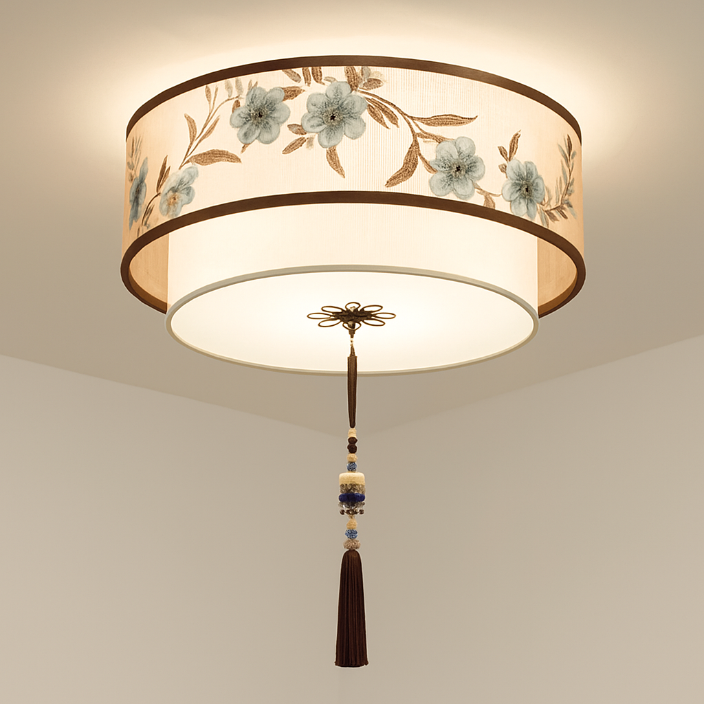 lustre chinois plafonnier chambre ronde Chinoiserie Luminaire Suspendu rétro maison salon étude Luminaire éclairage