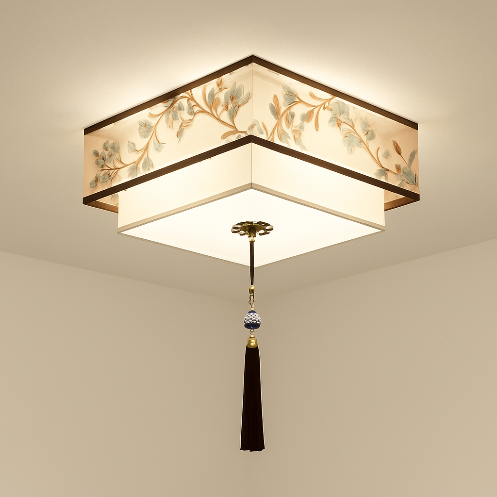 lustre chinois plafonnier chambre ronde Chinoiserie Luminaire Suspendu rétro maison salon étude Luminaire éclairage