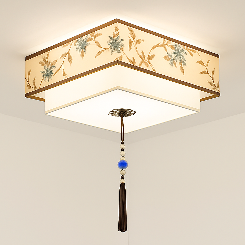 lustre chinois plafonnier chambre ronde Chinoiserie Luminaire Suspendu rétro maison salon étude Luminaire éclairage