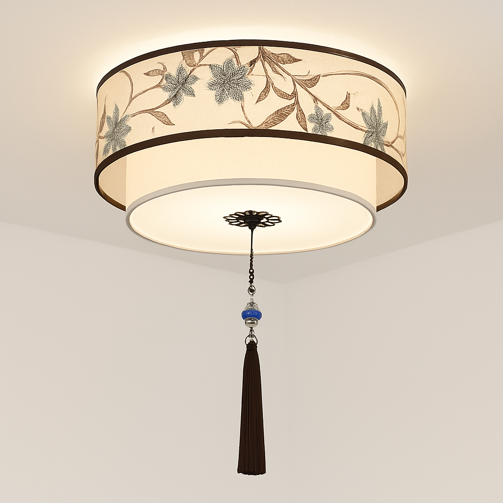 lustre chinois plafonnier chambre ronde Chinoiserie Luminaire Suspendu rétro maison salon étude Luminaire éclairage