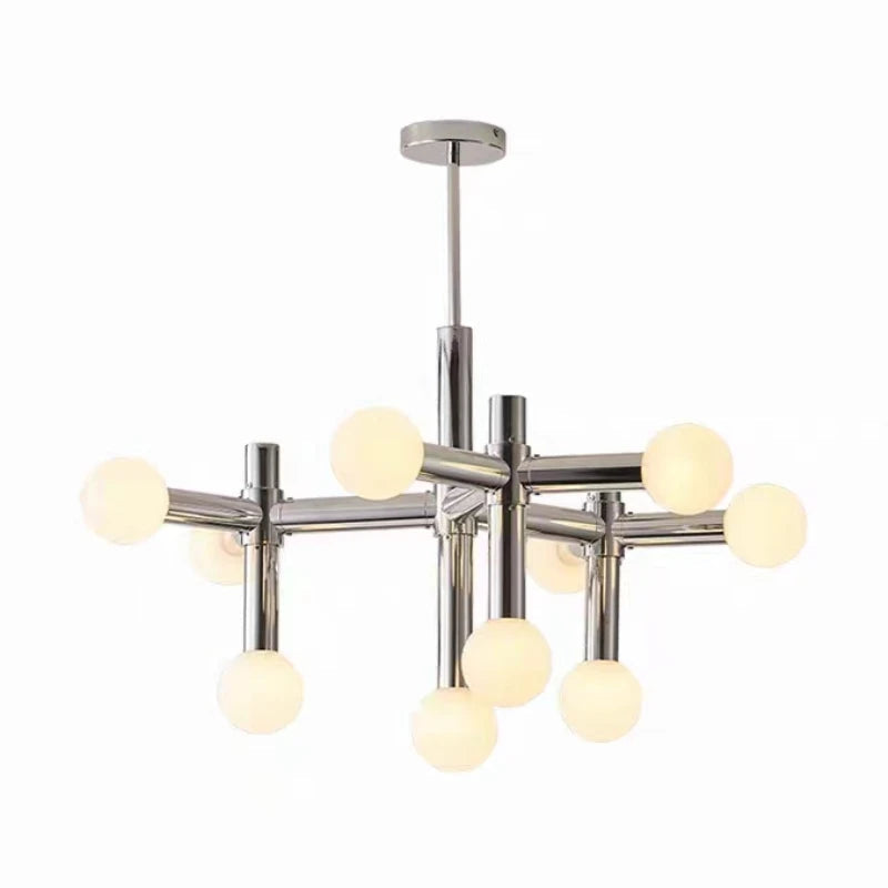 lustre chrome au design artistique pour éclairage d'intérieur