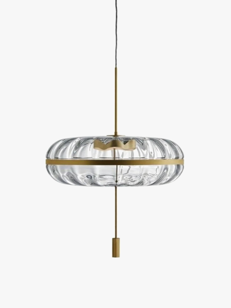 lustre circulaire en verre design nordique pour bar et restaurant