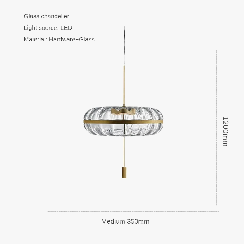 lustre circulaire en verre design nordique pour bar et restaurant